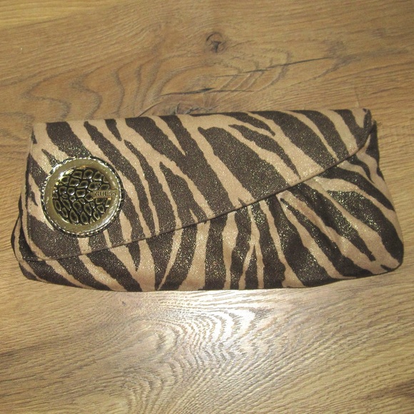 Vintage Guess Zebra Print Clutch Bag - Picture 1 of 4